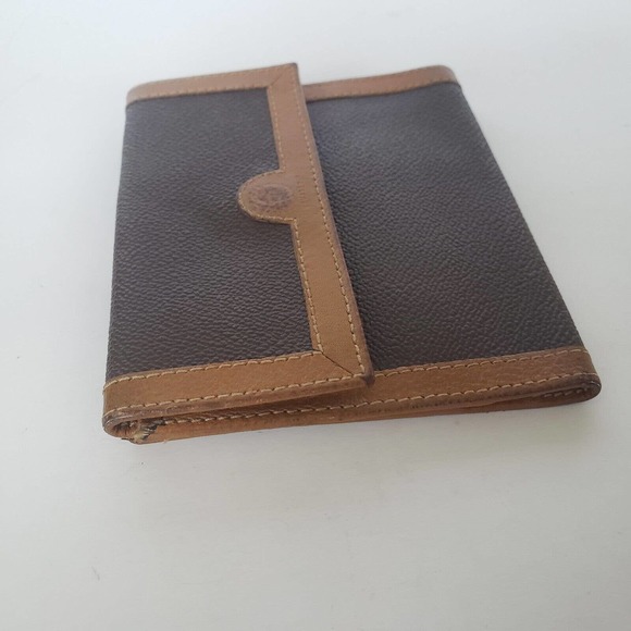 Trussardi Vintage Leather Wallet Medium Bifold Brown Card Bill Holder Rustic - Picture 10 of 11
